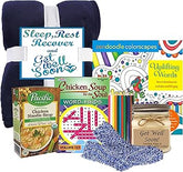 Send a gift basket delivery of: Sleep, Rest and Recover Get Well Gift- get well soon gifts for women - get well soon gift basket - get well soon gifts